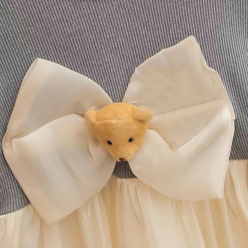 Đầm Dài Tay Phong Cách Hàn Quốc Đáng Yêu Dành Cho Bé Gái 0-4 Tuổi