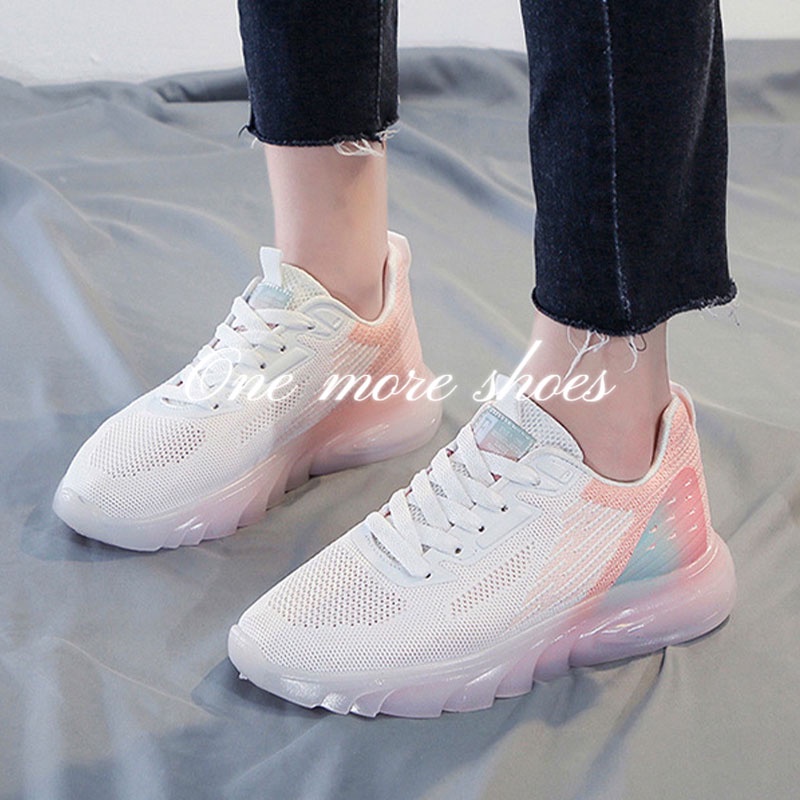 One Giày Thể Thao Vải Dệt Phối Lưới Thoáng Khí Thời Trang Cho Nữ