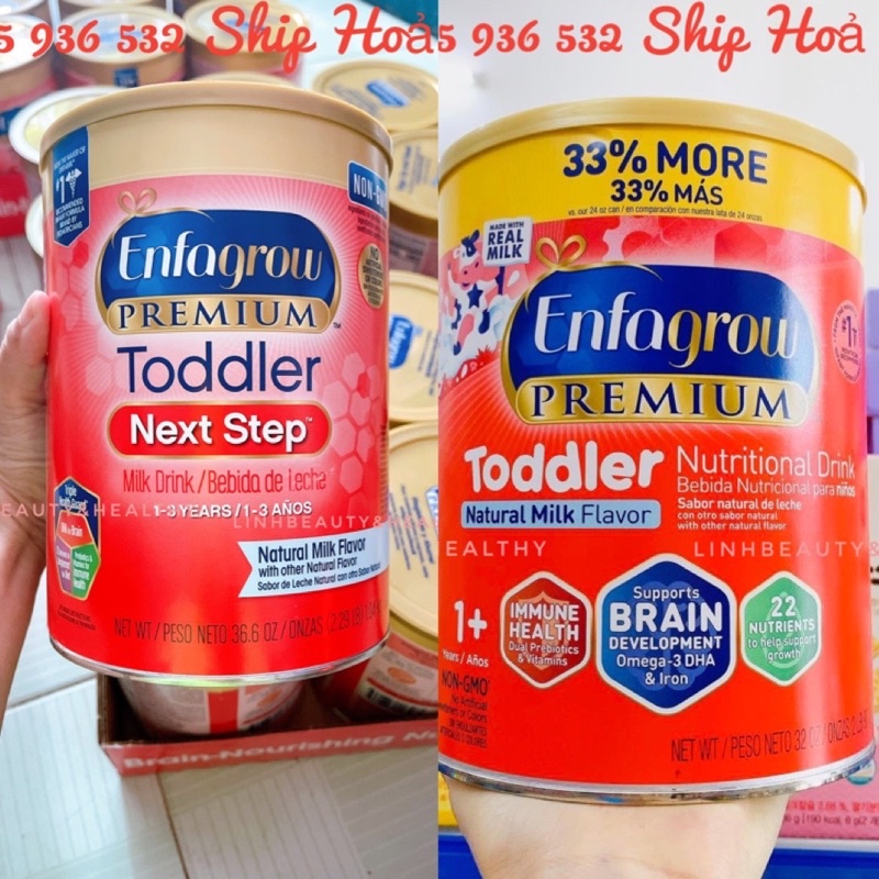 Sữa Enfagrow Premium Toddler 1,04kg & 907g hàng air