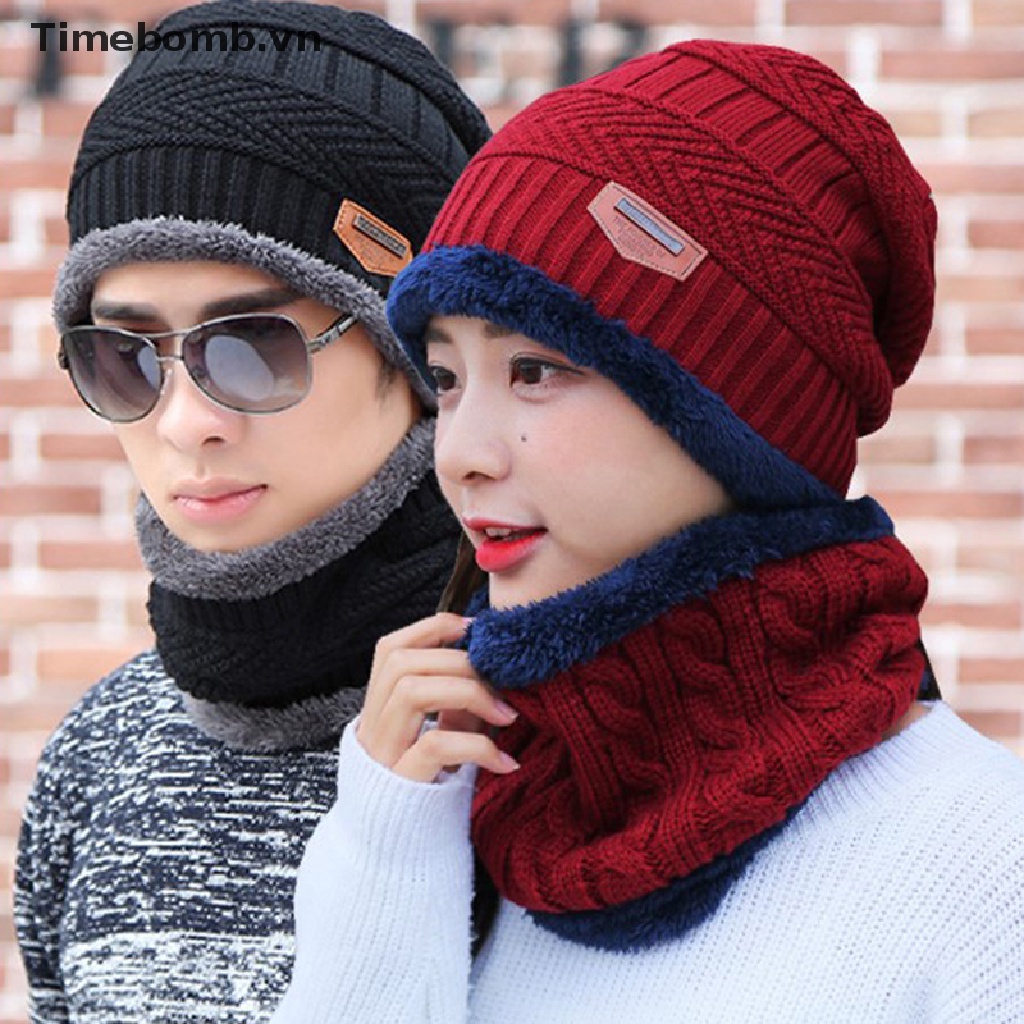 Mũ beanie Trùm Đầu Giữ Ấm Mùa Đông Cho Nam Nữ
