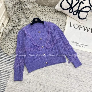 Áo len pha ren khuy giữa hàng QCL1