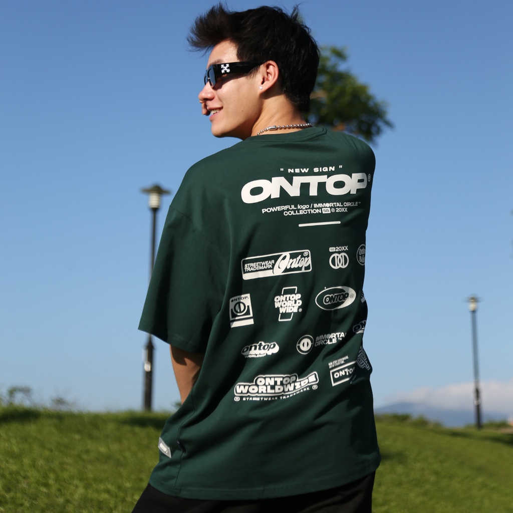 Áo thun local brand nam nữ form rộng tay lỡ ONTOP - New Sign Tee O19-T4