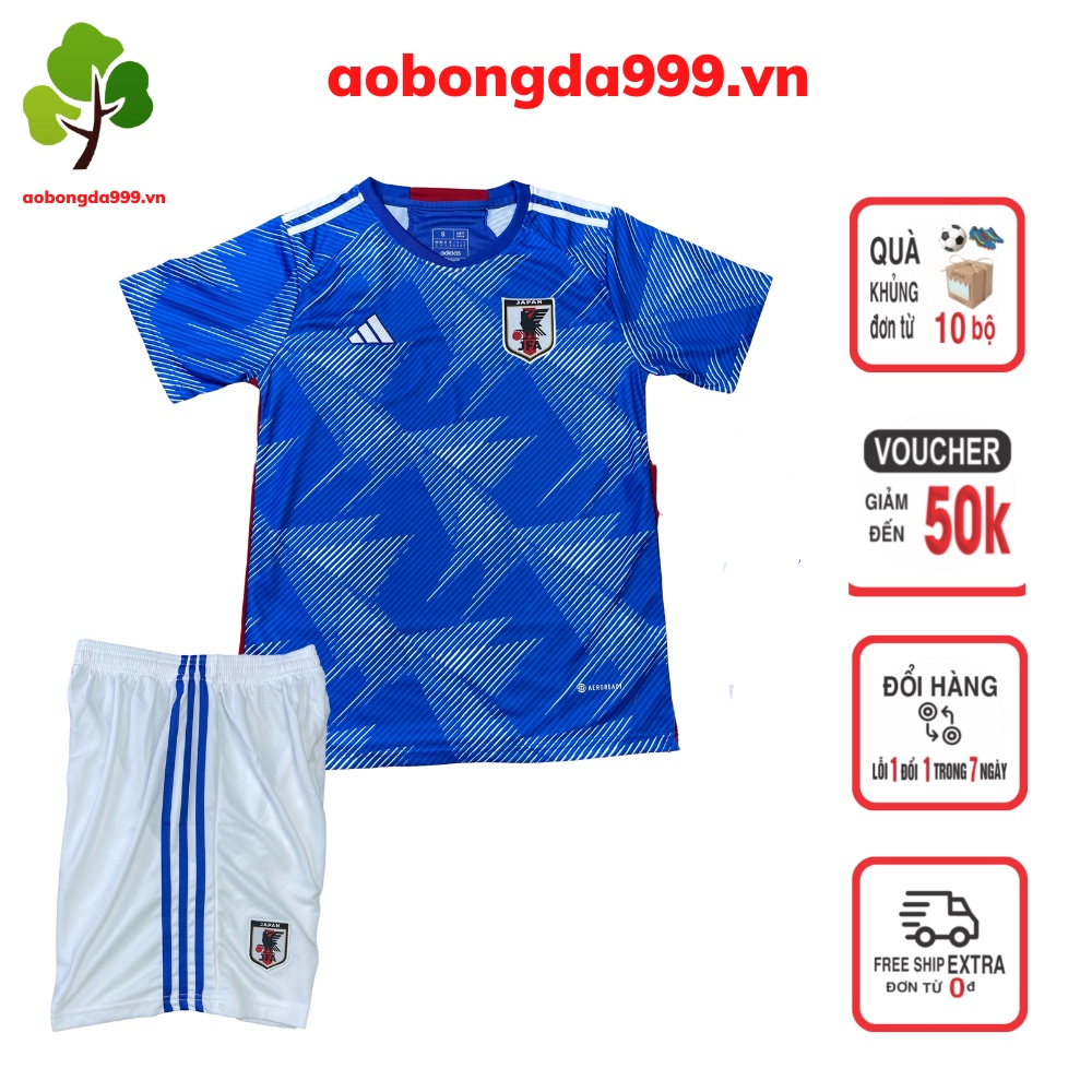 Quần áo đá bóng đá banh đội tuyển Nhật Bản,sét áo quần bóng đá NHẬT MANGA Japan vải cao cấp