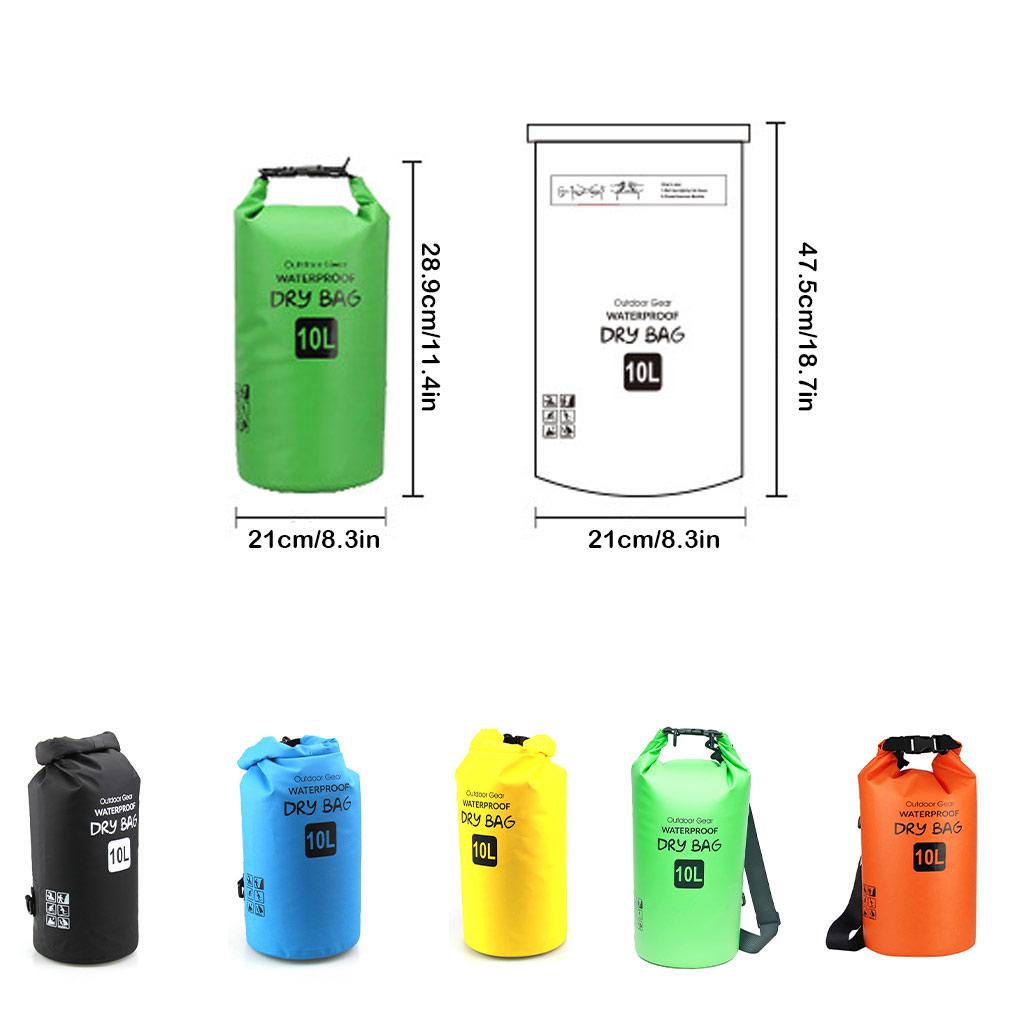 Túi Khô Chống Thấm Nước Dung Tích 10L Màu Sắc Đơn Giản Tùy Chỉnh Tiện Dụng Mang Theo Bơi / Chèo