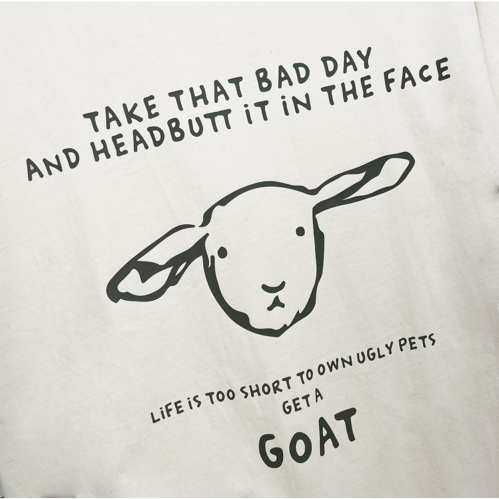 Áo Thun Local Brand Unisex LUNACY Get a Goat 100% Cotton Form Oversize