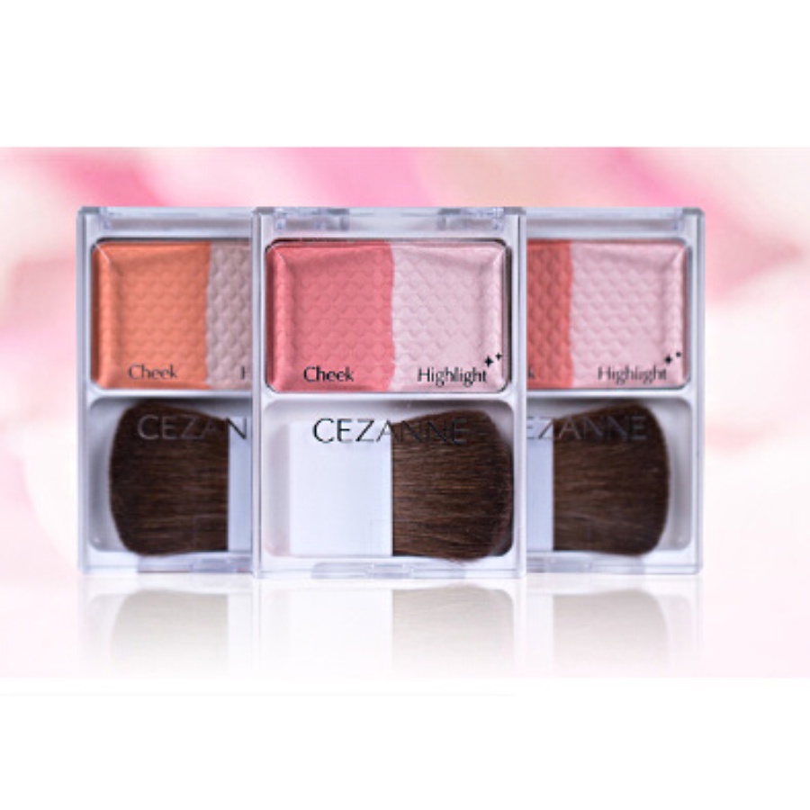 Phấn má hồng bắt sáng Cezanne Cheek & Highlight Nhật Bản 4g