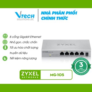 Bộ chia mạng 5 cổng zyxel mg-105 unmanaged poe switch vtech - hàng chính hãng