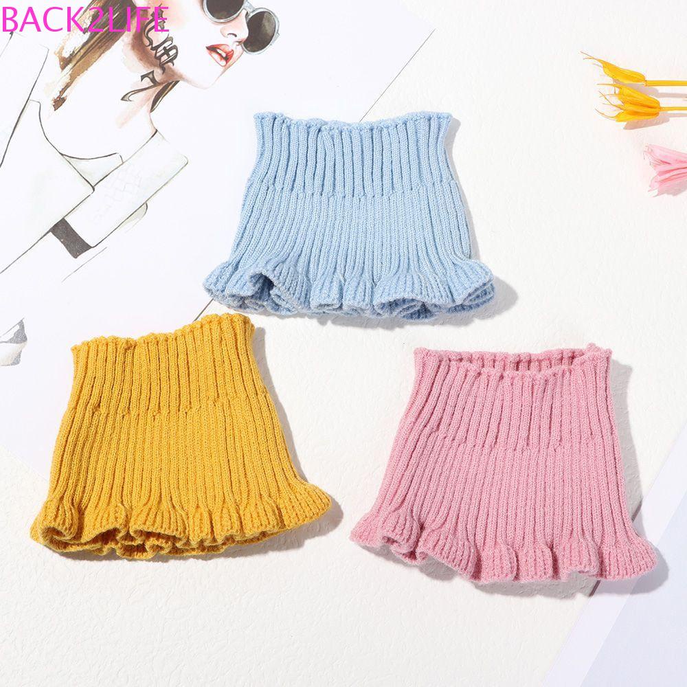 BACK2LIFE Knitted Scarf Cute Soft Thicken For Girl For Female Ruffle Autumn Clothes Decoration Neck Accessories Women Bib