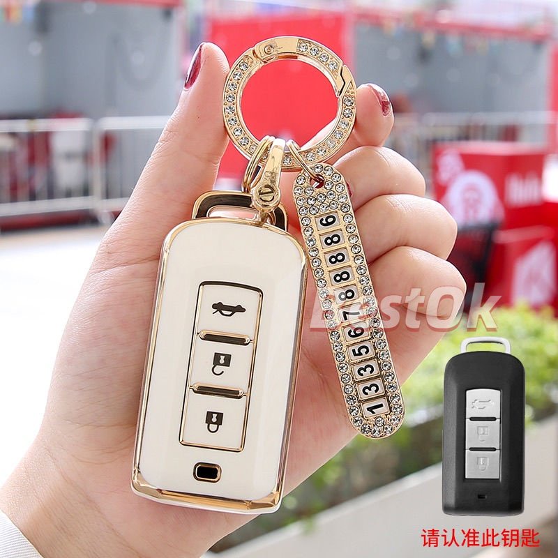 Vỏ Chìa Khóa Xe Hơi 3 Nút Cho MITSUBISHI OUTLANDER 3 Lancer 10 L200 ASX Colt Pajero sport ECLIPSE CROSS