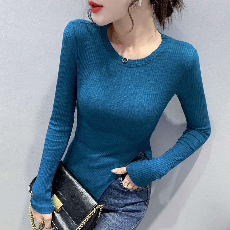 Áo Thun Nữ Tay Dài Xẻ Tà Thời Trang Mùa Thu FS1G