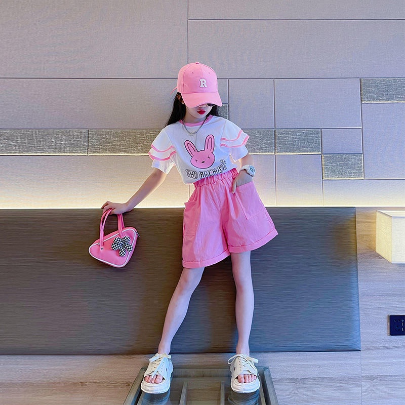 Mới Set Đồ Thể Thao Gồm Quần Short + Áo Tay Ngắn Phong Cách Thời Trang 2022 Dành Cho Bé Gái