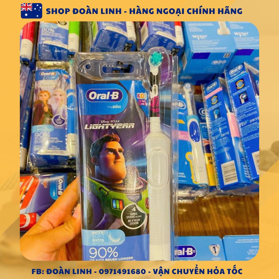 Bàn Chải Điện Oral-B Vitality, Bàn chải điện Oralb Braun Vitality chính hãng trẻ em và người lớn, Mẫu mới, Hàng Úc