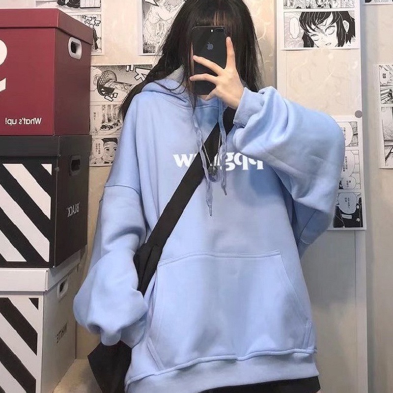 IELGY  IELGY Áo Khoác Lông Cừu Dáng Rộng Phong Cách Mỹ Cho Nữ