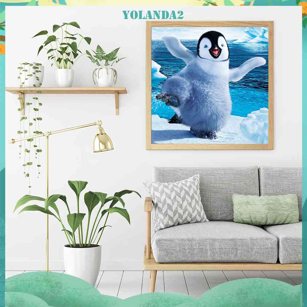 Bộ Tranh Thêu Chữ Thập DIY Hình Chim Cánh Cụt 11CT Yolanda2 / Penguin