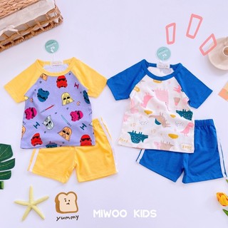Bộ đùi cotton bozip bé trai mềm mịn / đồ bộ mặc nhà cho bé trai