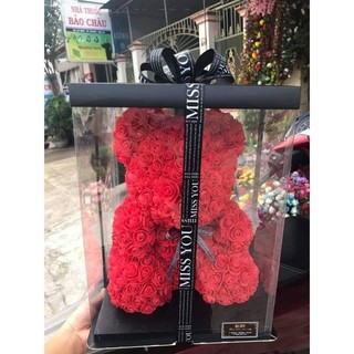 Gấu hoa tình yêu (40cm) video shop quay thật