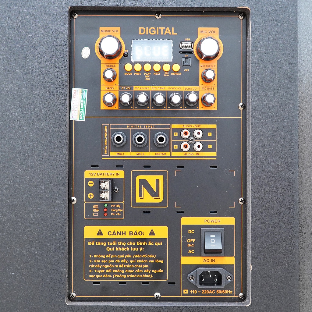 Loa Kéo Karaoke Công Suất Lớn 650w | Loa Kéo Bluetooth Nanomax SK-15X7 Bass 40 Tặng 2 Mic Đọc Được Usb