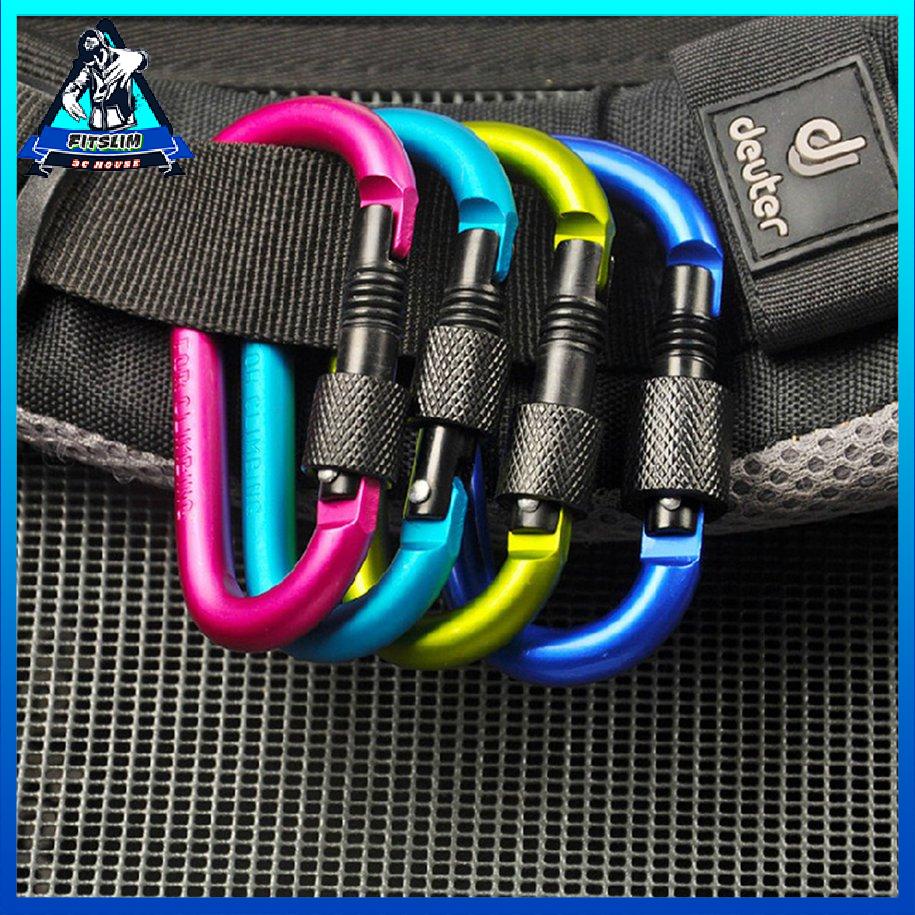 [Fit] D Shape Hợp kim nhôm Carabiner Móc khóa Snap Clip Carabinerle [S/23]