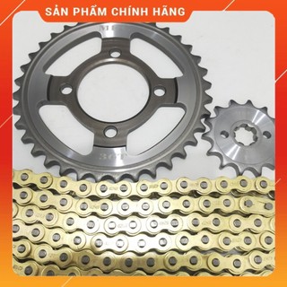 Nhông sên dĩa dream, wave 50cc xám vàng thái lan