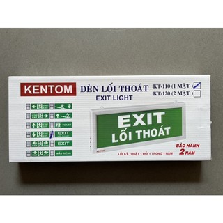 Đèn exit thoát hiểm kentom 1 mặt