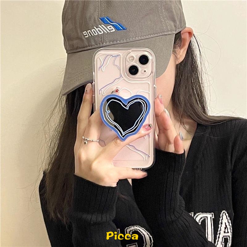 Giá Đỡ Điện Thoại Dạng Nhẫn Hình Trái Tim Phong Cách Hàn Quốc