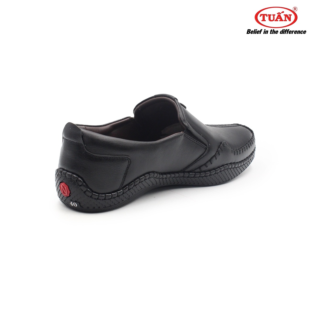 Giày da nam - giày mọi cao cấp quai da tự nhiên đế cao su thương hiệu giày Tuấn GXHU-490