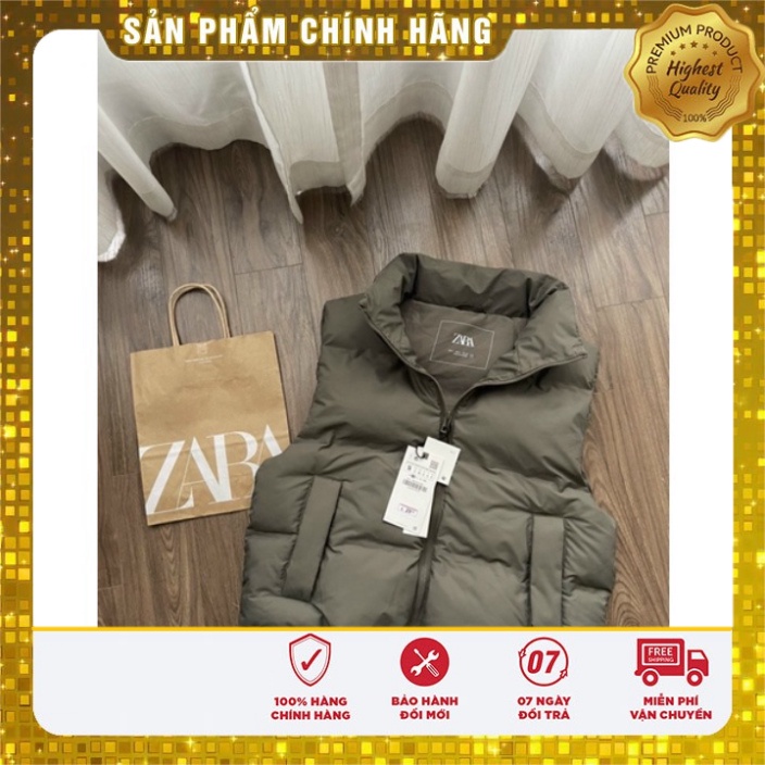Áo gile phao Za.ra chần bông