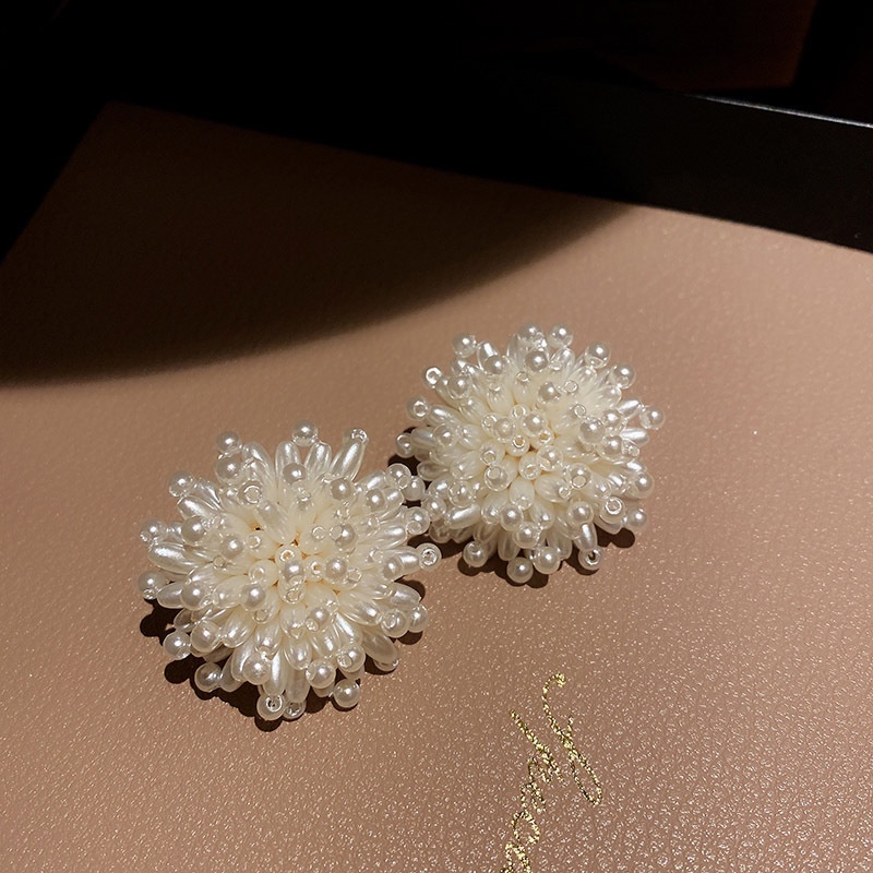 Bông Tai Mạ Bạc 925 Đính Ngọc Trai Nhân Tạo Lãng Mạn Thời Trang