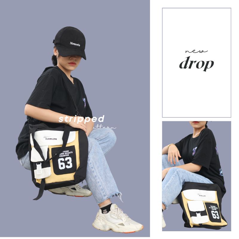 Túi Đeo Vai, Đeo Chéo Thời Trang  Cloud 63 đen