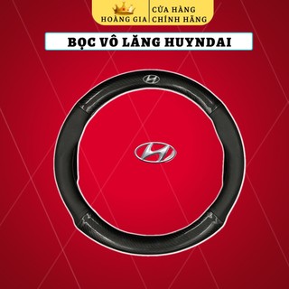 Bọc vô lăng Hyundai I10, I20, I30, Accent, Santafe, Tucson, Kona, Getz, Avante, Elantra, Trùm vô lăng cacbon
