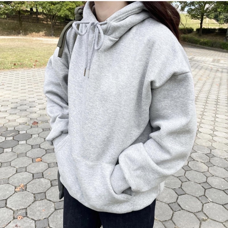Áo HOODIE XÁM TRƠN VIBEFREE local brand nỉ dày cotton cao cấp VIBE FREE