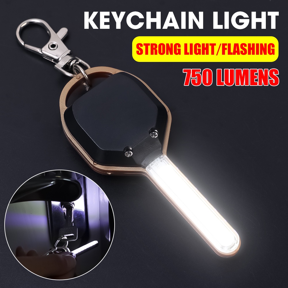 Móc Khóa Đèn Pin LED Mini Bỏ Túi Có Thể Sạc Lại Tiện Dụng