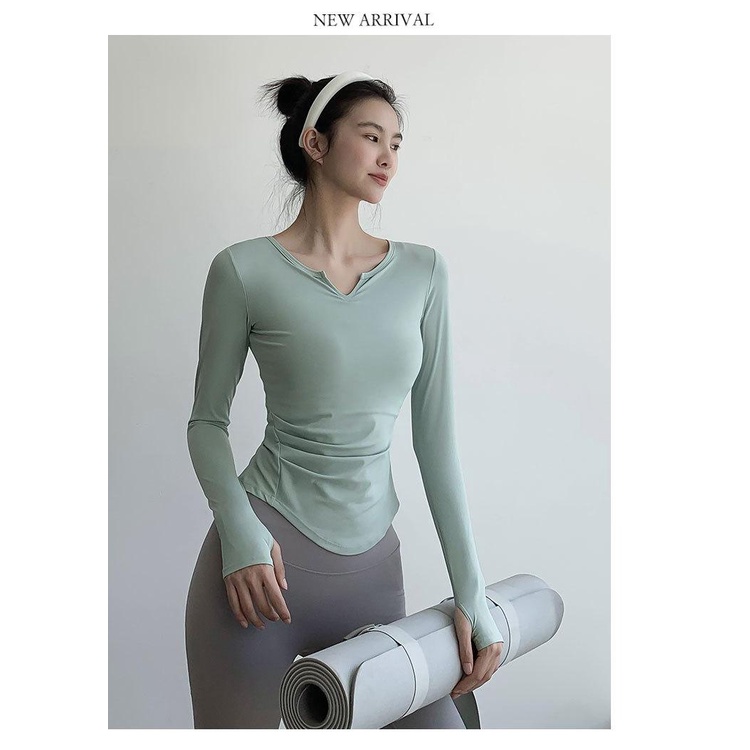 Áo Thun Thể Thao Tay Dài A-024 Áo Tập GYM Yoga Thun Poly Thời Trang Nịnh Dáng NO BRAND