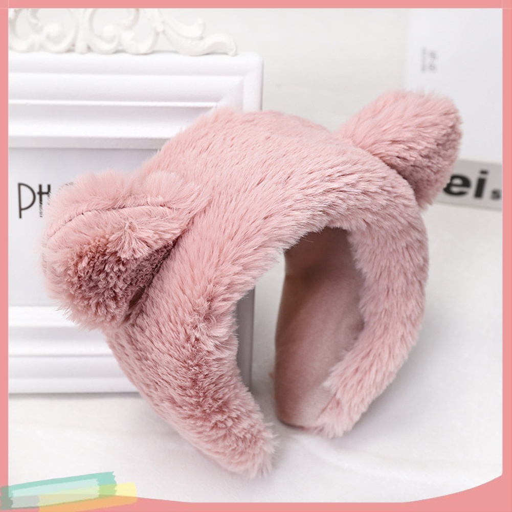 Cài tóc hình tai phối lông mềm ấm áp thời trang mùa đông dành cho nữ