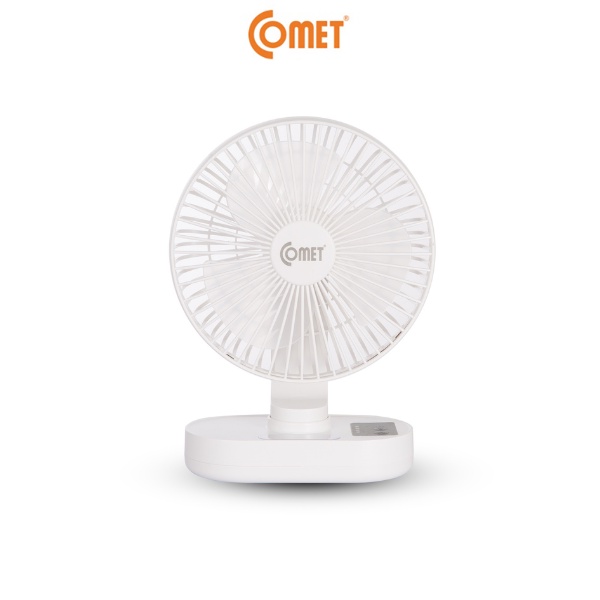 Quạt Sạc Đa Năng Để Bàn COMET CRF1406 Công Suất 6W 3 Cấp Độ Gió, Đèn LED, Pin Lithium Dung Lượng Cao Tích Điện Cao