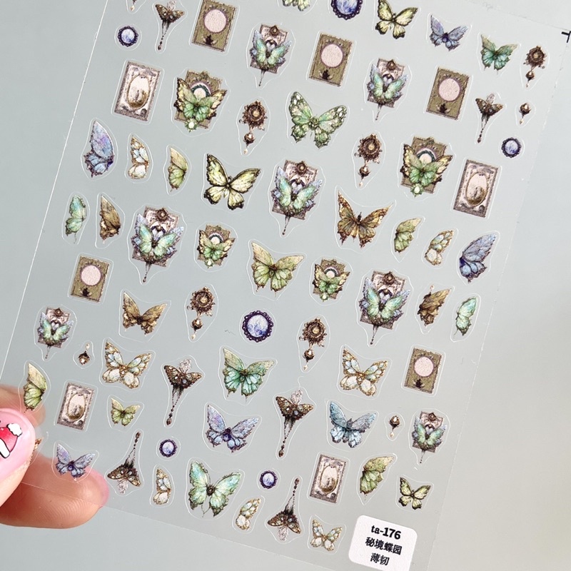 sticker lụa 5d mẫu mới trang trí nail ta176