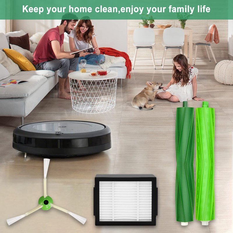 Bàn chải chính bên bàn chải Bộ lọc HEPA cho IRobots Roomba I7 I7 &quot; I3 E5 E6 E7 Bộ phụ kiện máy hút bụi IRobots