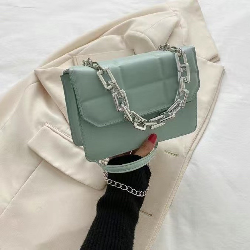 Túi sách hình thoi , màu xanh mint 1 ngăn HÀNG QUẢNG CHÂU CAO CẤP