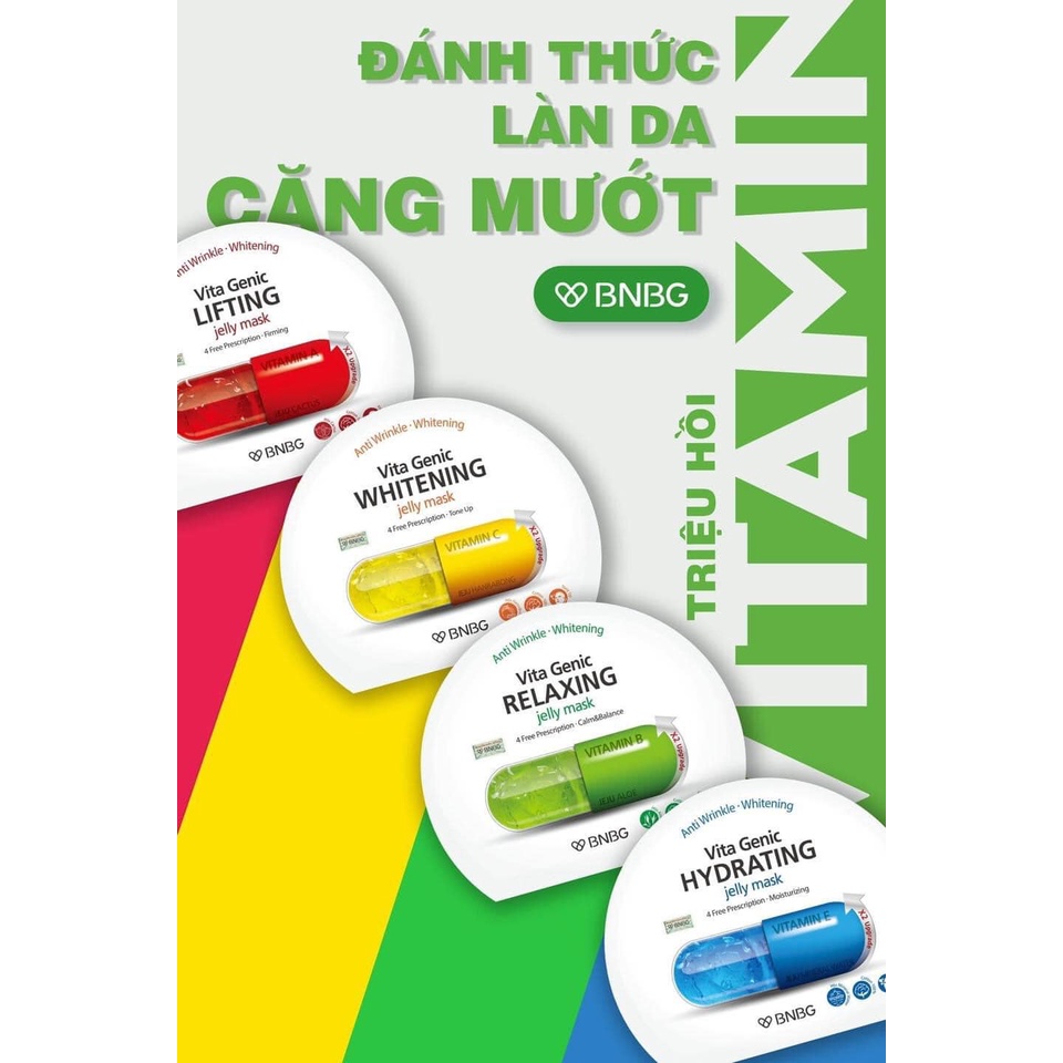 Mặt nạ BNBG Vita Mask cấp ẩm phục hồi dưỡng trắng toàn diện 30ml | BigBuy360 - bigbuy360.vn