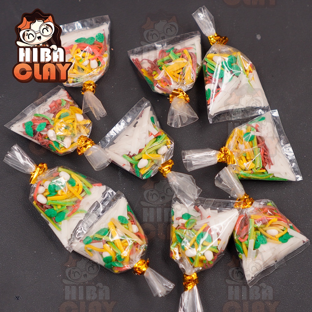 Mô hình 1 bịch bánh tráng trộn, Mini Food, đồ ăn tí hon , đồ ăn mini mô hình cho búp bê DIY