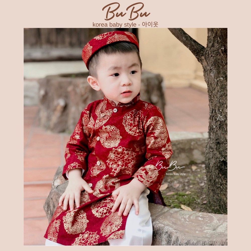 𝐀́𝐨 𝐃𝐚̀𝐢 𝐋𝐢𝐧𝐞𝐧 - Kèm Quần & Mấn Cho Bé Trai