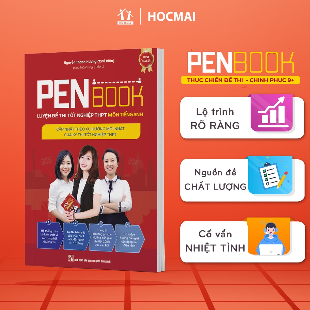 [LỚP 12 ] Combo 2 cuốn sách PENBOOK - Luyện đề thi tốt nghiệp THPT. Chinh phục điểm 9+ thi Đại Học. Bản mới nhất 2024