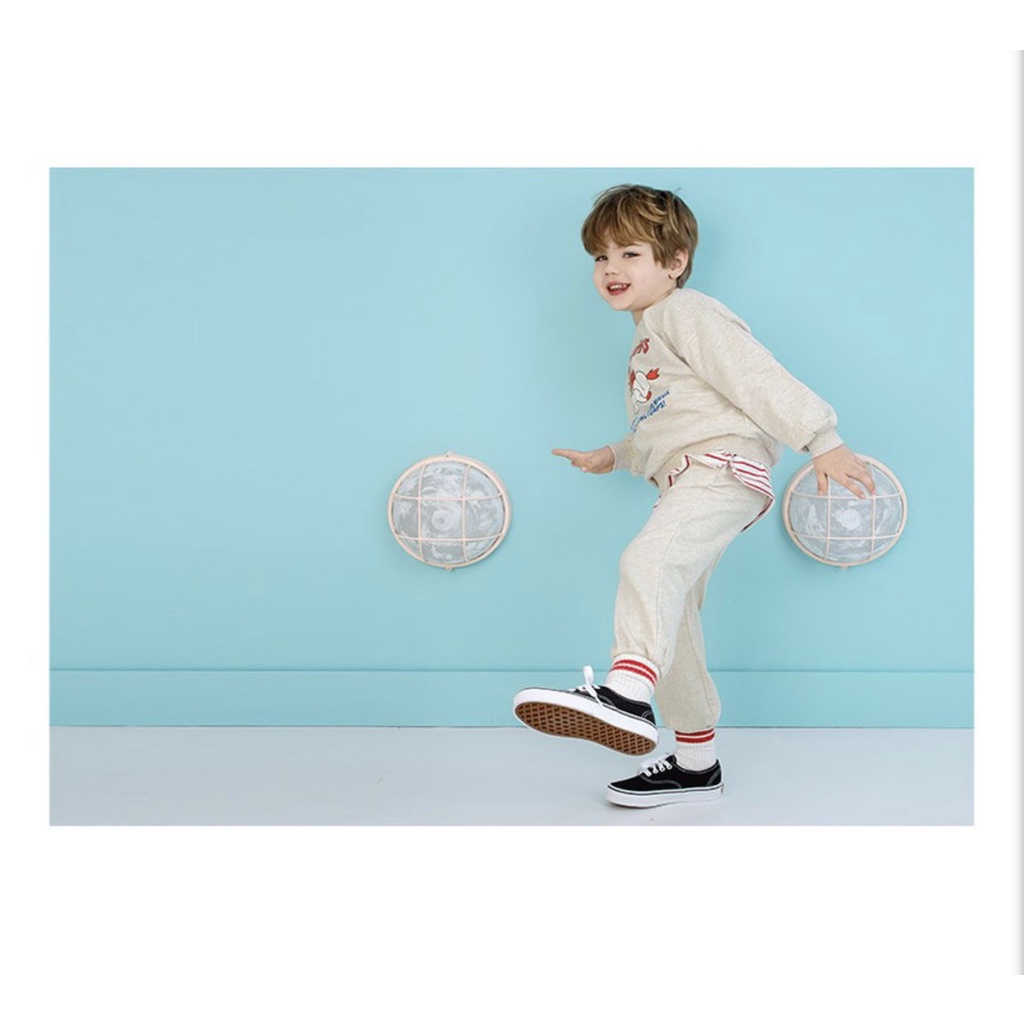 Bộ nỉ da cá hoạt hình 3 màu cho bé BPM002