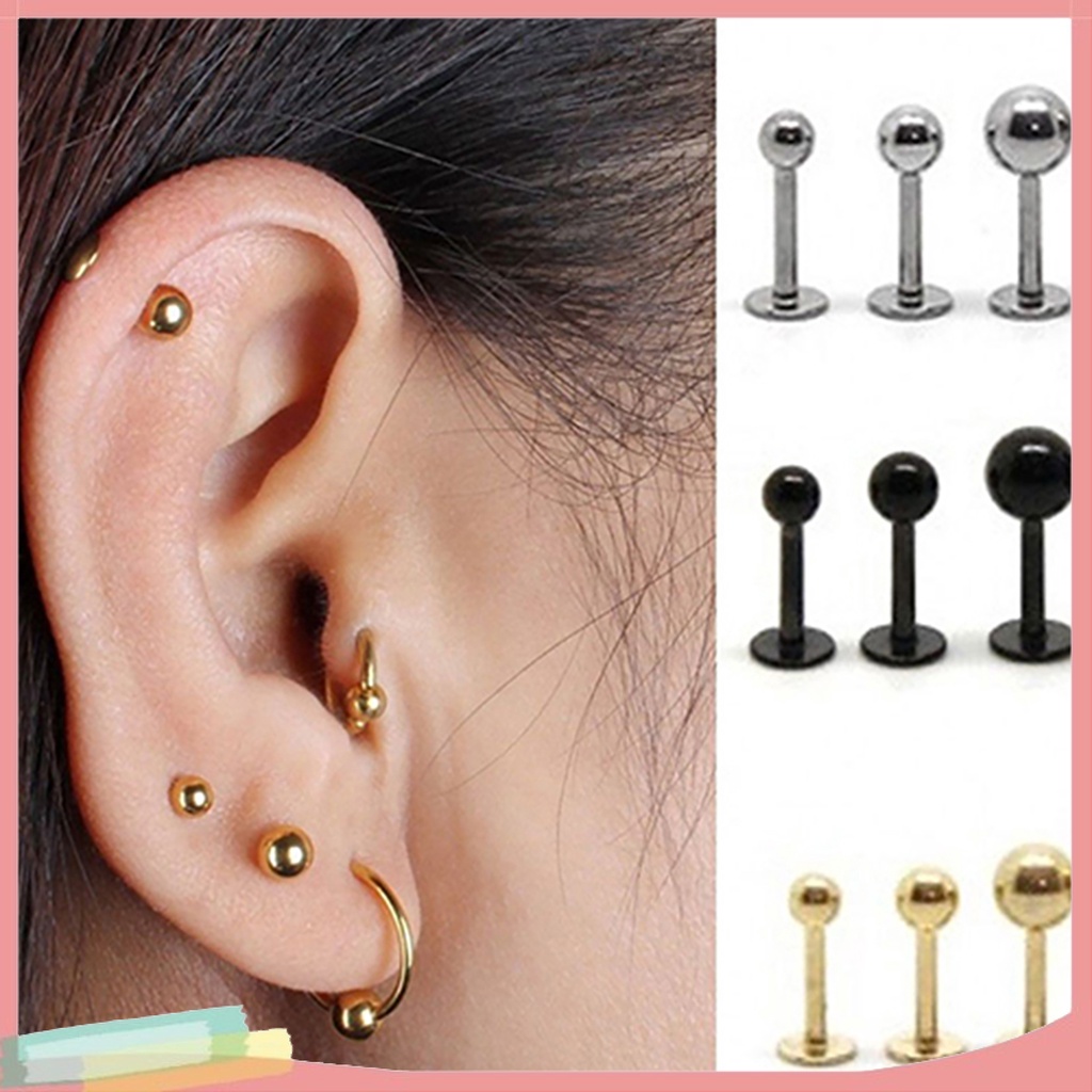 Bông tai xỏ quả cầu thép thời trang độc đáo dành cho nữ