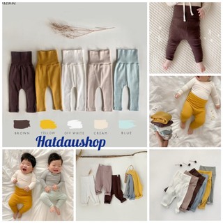 [Hàng đẹp] Quần legging thun gân cạp cao chất đẹp dầy dặn ấm áp cho bé trai bé gái từ sơ sinh đến 4 tuổi