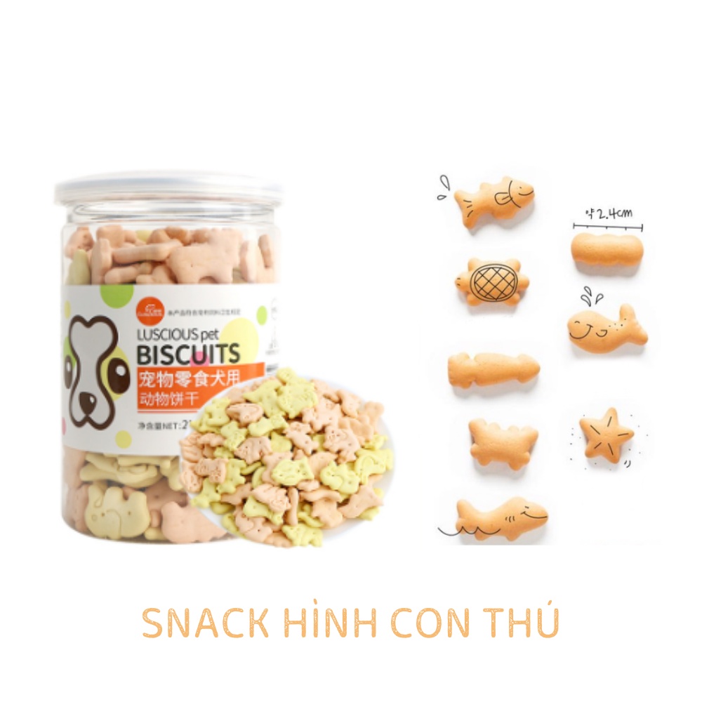 Bánh quy, snack, bánh thưởng huấn luyện giành cho chó siêu ngon Luscious