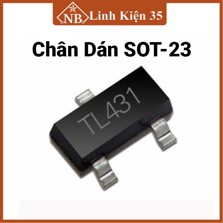 Ic chức năng TL431 SOT-23 TRANS dòng 0,1A điện áp 40V hai loại chân cắm, chân dán
