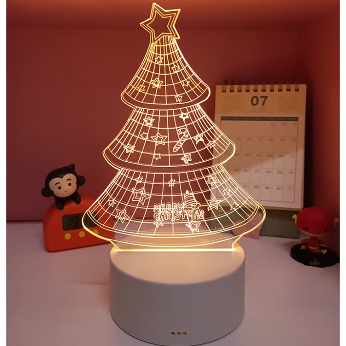 Đèn ngủ 3D để bàn nhiều mẫu, quà tặng giáng sinh - BinaShop