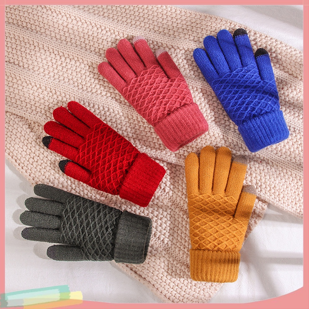Đôi Găng Tay Len Ấm Áp Thời Trang Dành Cho Nữ