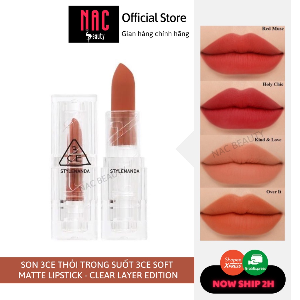 [Chính hãng - đủ bill] Son 3CE CLEAR LAYER EDITION